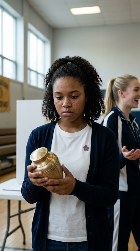 The Track Captain Grabbed My Dead Sister's Urn Off the Science Fair Table — Then the Judge Asked Her to Turn It Over