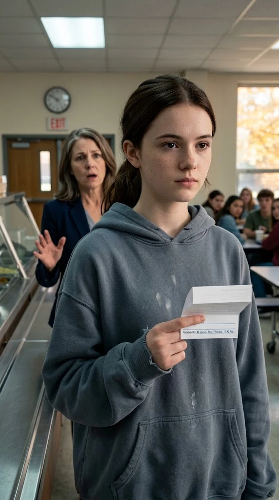 She Dumped My Lunch in Front of the Whole School — Then I Held Up the Slip That Buried Her