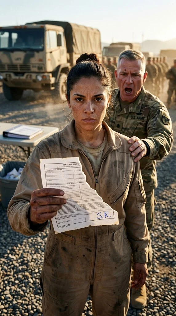 The First Sergeant Shoved Me at Formation — Then I Unfolded the Page He Shredded