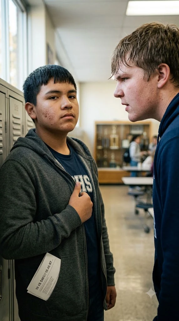 He Shoved Me Into the Lockers at 12:04 — Then the Principal Read Line Three Out Loud